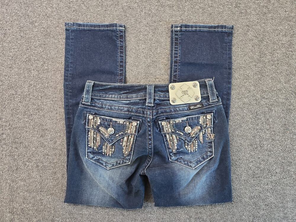 Miss Me By Buckle Low Rise Cropped Jeans Womans Sz 26 Y2K Mcbling Bratzcore Boho